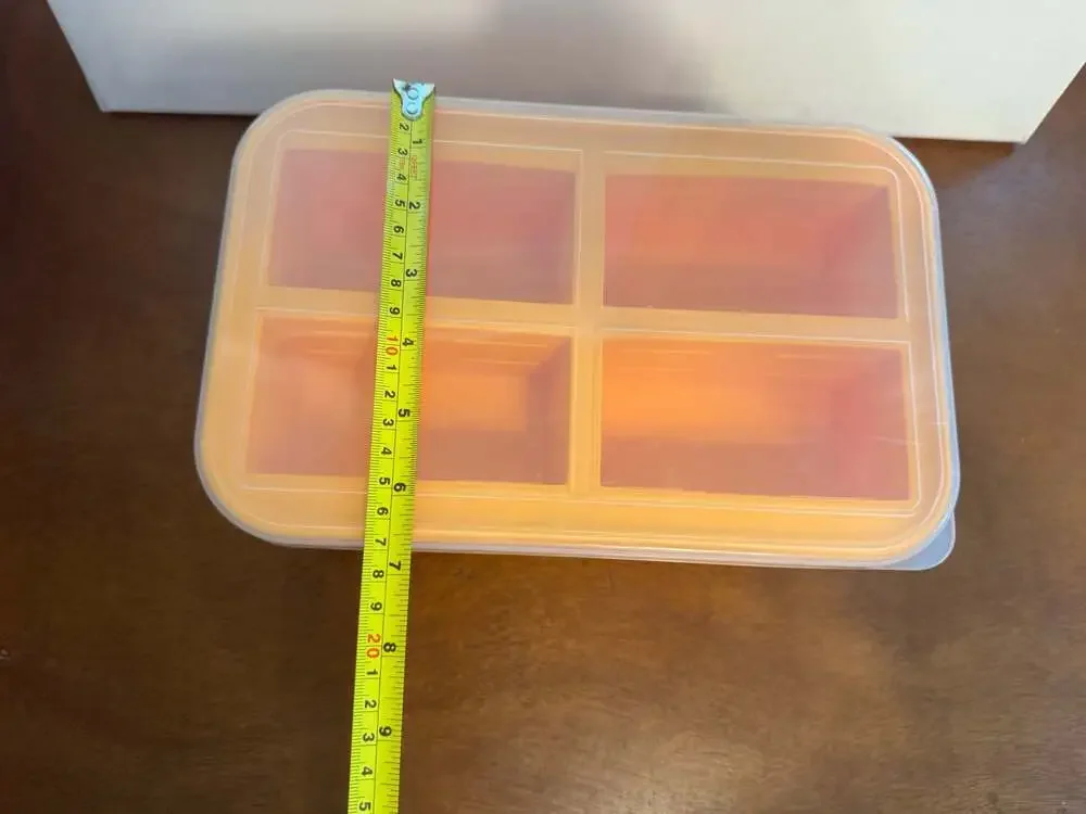 2 Pack Silicone Soup Freezer Containers with Lids 4 Compartment Food Storage Con